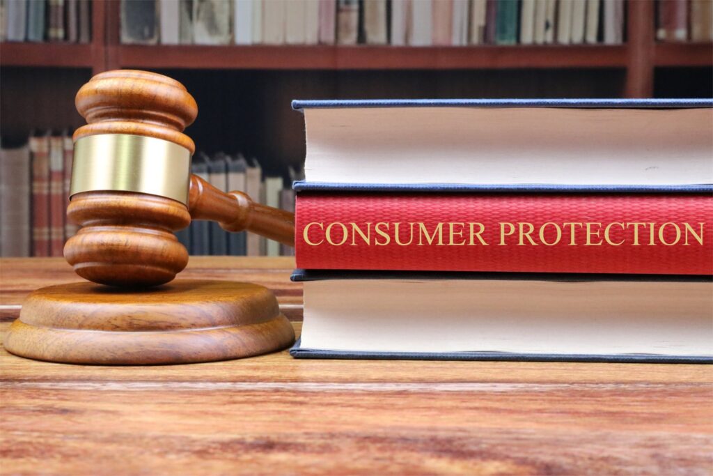 Consumer Protection Laws Image with a book of consumer law